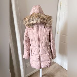 Faux fur lined puffer jacket
